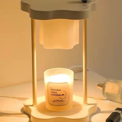Cute Nordic Dimmable Petal Floral Candle Warmer Lamp With Timer