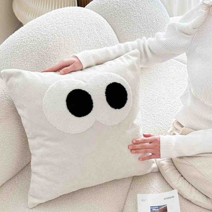 Cute Whimsical Big Eyes Puffy Decorative Throw Pillow