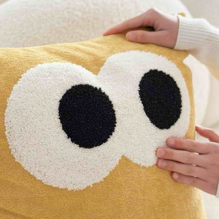 Cute Whimsical Big Eyes Puffy Decorative Throw Pillow