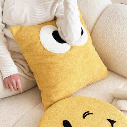 Cute Whimsical Big Eyes Puffy Decorative Throw Pillow