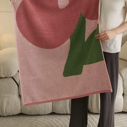 Cute Whimsical Floral Bath Towel - Soft, Absorbent, 100% Staple Cotton