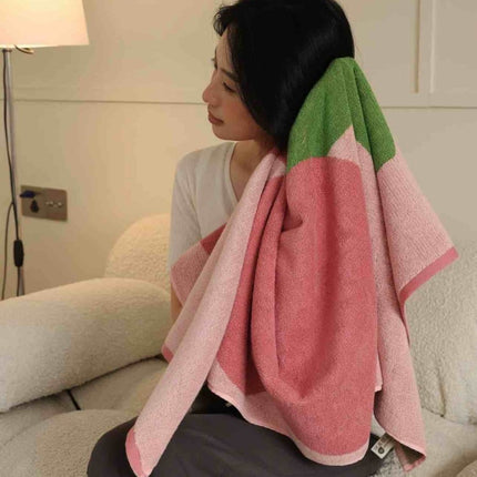 Cute Whimsical Floral Bath Towel - Soft, Absorbent, 100% Staple Cotton