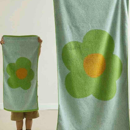 Cute Whimsical Sunflower Bath Towel - Ultra Soft & Absorbent Staple