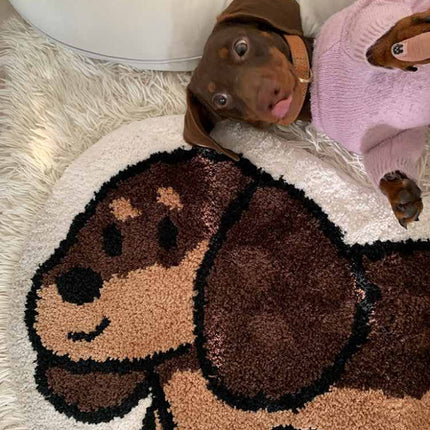 Cute Whimsical Ultra Soft Dachshunt Runner Rug