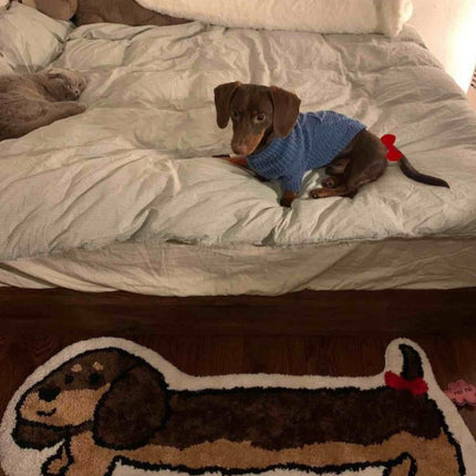 Cute Whimsical Ultra Soft Dachshunt Runner Rug