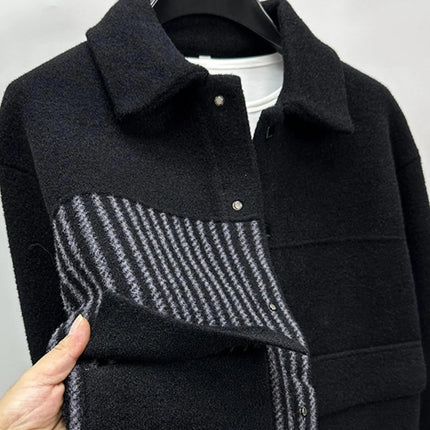 Men's Plus Size Button Up Long Sleeve Jacket
