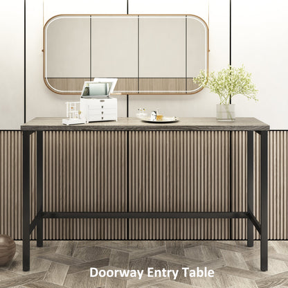 TOPMAx Counter Height Extra Long Dining Table Set With 3 Stools Pub