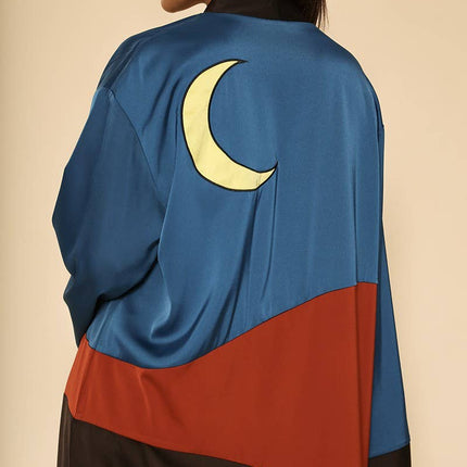 Desert Night Kimono Big Long Textured Satin Duster | Light Jacket,