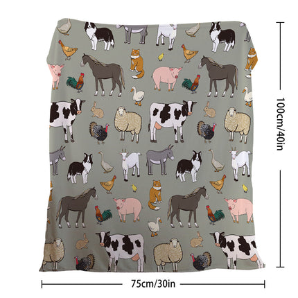 Various Animals Blanket Soft Pig Horse Durable Comfortable Blanket