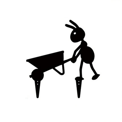 Decorative Iron Ant Garden Stake - Outdoor Metal Yard Art For Lawn,