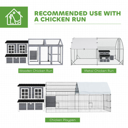 Wooden Chicken Coop With Nesting Box, Pull-Out Tray, Waterproof Roof,