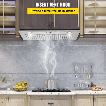 Insert Range Hood, 800CFM 3-Speed, 36 Inch Stainless Steel Built-in