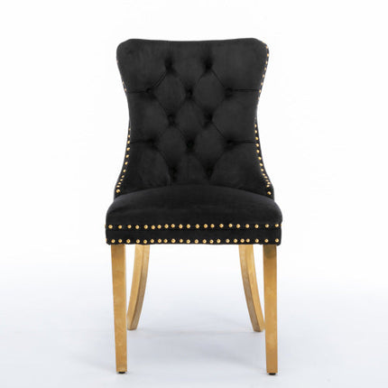 High-end Tufted Solid Wood Contemporary Velvet Upholstered Dining
