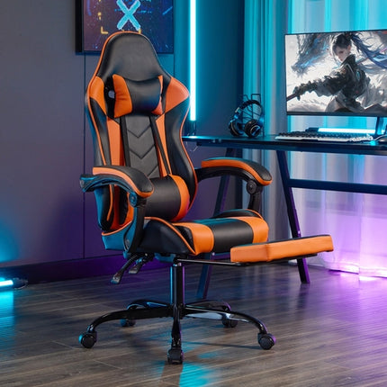 Gaming Chair With Footrest, Ergonomic Computer Chair With Headrest And