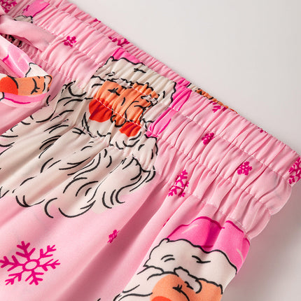Christmas Santa Snowflake Shirt and Pants Pajama Set