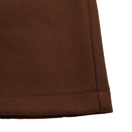 Lapel Collar Belted Wool Blend Coat