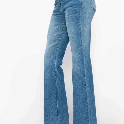 bytos Full Size Cat's Whiskers Mid Rise Bootcut Jeans