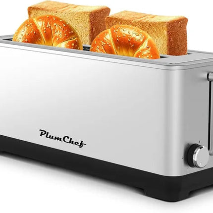 4-Slice Toaster, Extra Wide Long Slot Toaster, 6 Browning Settings,