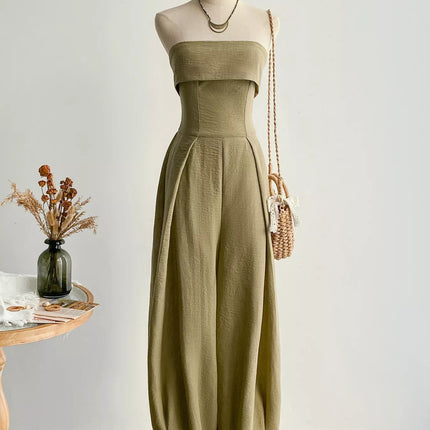 Wide Leg Tube Jumpsuit