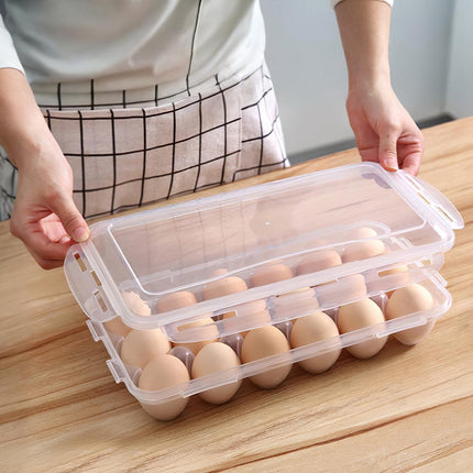 2Pcs Plastic Egg Holder Stackable Egg Storage Box Egg Rack For