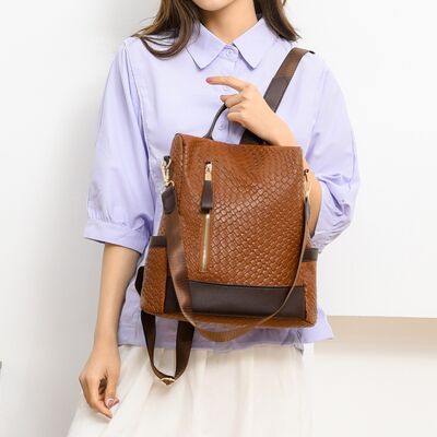 Stylish PU Leather Backpack for Everyday Adventures