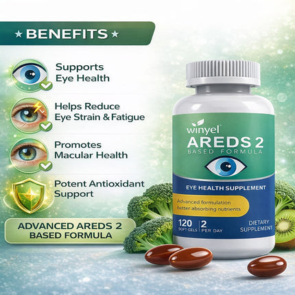 AREDS 2 Eye Vitamin And Mineral Supplement, Containing Lutein, Vitamin