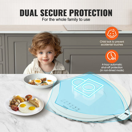Electric Warming Tray Rollable Food Warming Mat W/ Temp Control For