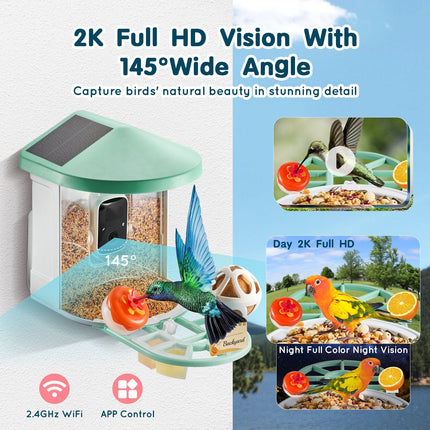 Smart Bird Feeder With Camera AI Identify 10000+ Bird Specie