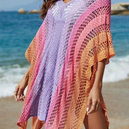 Rainbow Gradient Crochet Cover-Up