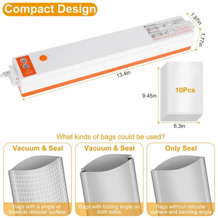 Dry And Wet Electric Vacuum Sealer Machine Household Automatic Food