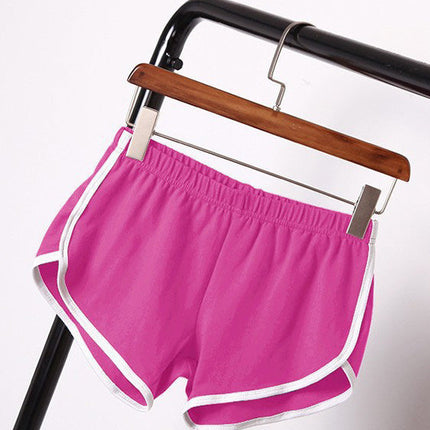 Women's sports shorts, home casual solid-color fashionable yoga beach