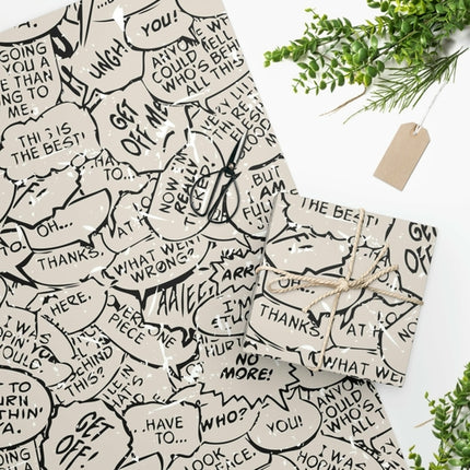 Comic Text Bubble Wrapping Paper | Comic Wrapping | Comic Wrapping