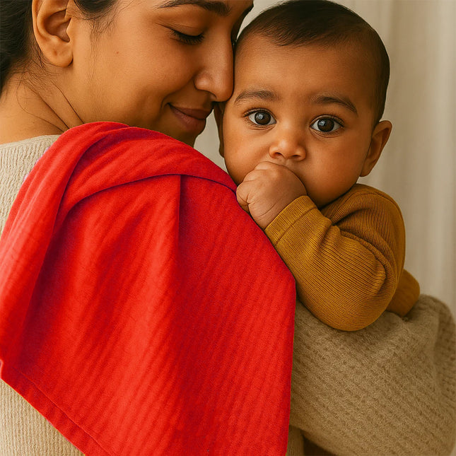 Maxi Organic Cotton Swaddles - Strawberry