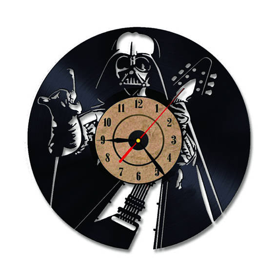 DARTH VADER STAR WARS HANDMADE VINYL RECORD WALL CLOCK FAN GIFT