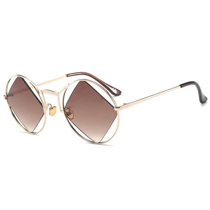 Round Diamond Centered Sunglasses