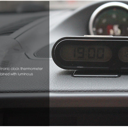 Portable 2 In 1 LED Car Electronic Clock Thermometer