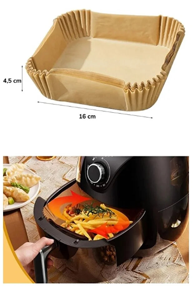 Airfryer Baking Paper 50 Pack Air Fryer Liners Non Stick Cooking