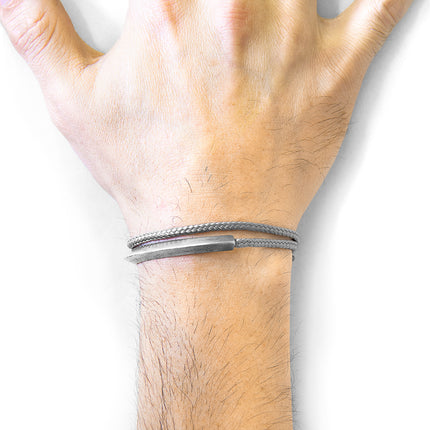 Classic Grey Hove Silver and Rope Bracelet
