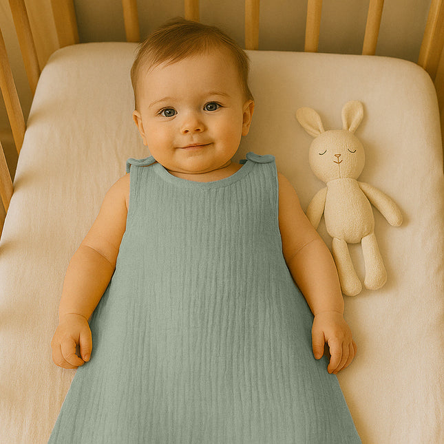 Organic Cotton Summer Sleeping Bag - Green