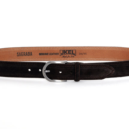 Sagrada Dark Brown Suede Belt