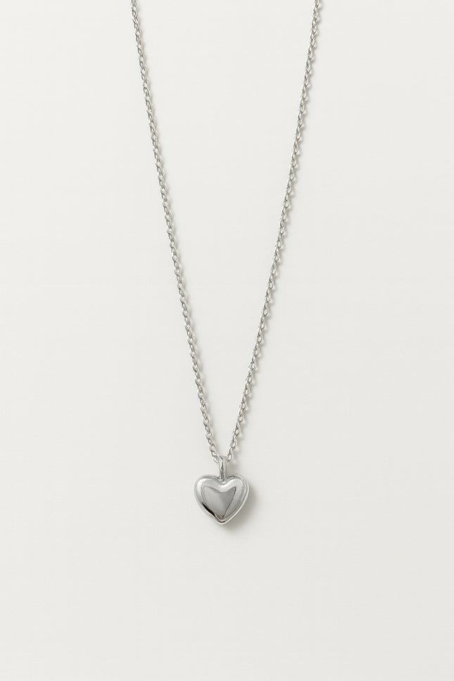 Stainless Steel Silver Heart Necklace for Women