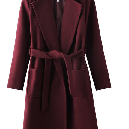 OuterwearJackets blends parkas pockets belted Women's wool coats