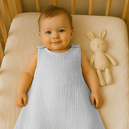 Organic Cotton Summer Sleeping Bag - White