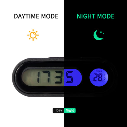 Portable 2 In 1 LED Car Electronic Clock Thermometer