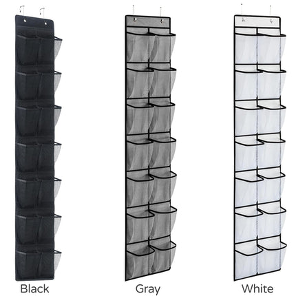 14 Pockets Over Door Hanging Shoe Storage Organizer Rack Holder Closet