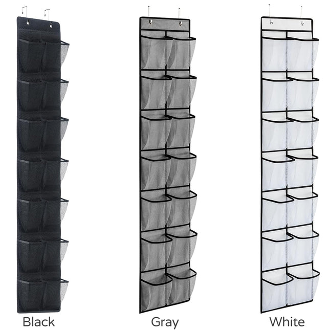 14 Pockets Over Door Hanging Shoe Storage Organizer Rack Holder Closet