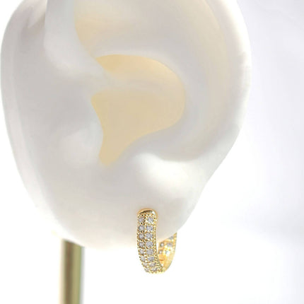 24 Karats Cubic Zirconia Hoops