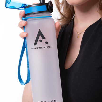 1L Sports Water Bottle with time marker and motivation