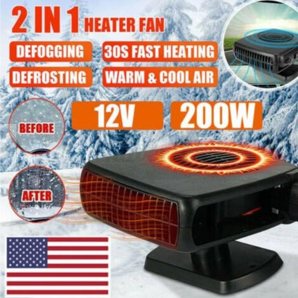 Powerful 200W 2 in 1 Car Heater Windshield Defroster