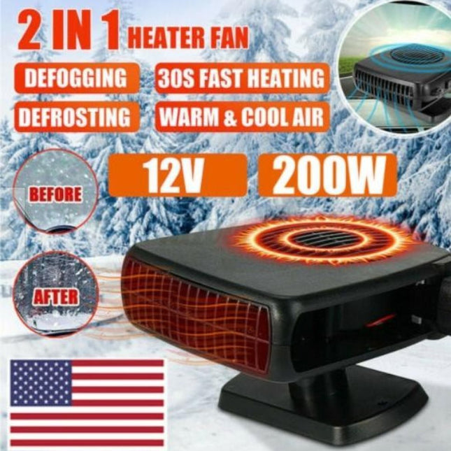 Powerful 200W 2 in 1 Car Heater Windshield Defroster